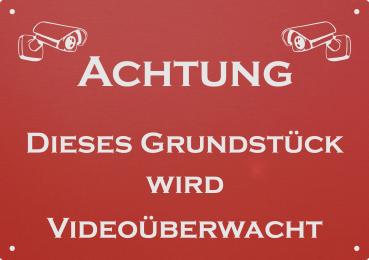 "Achtung Videoüberwachung...." Alu Hinweisschild